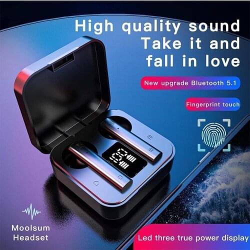 Air 2s TWS Noise Reduction Bluetooth 5.1 Wireless Earphon LED Display Touch Control HiFi Stereo Sport Headphone