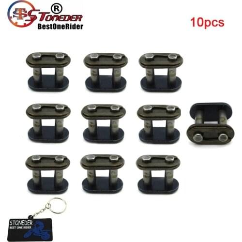 STONEDER 10Pcs T8F Chain Spare Master Link For 2 Stroke 43cc 47cc 49cc Mini ATV Quad Dirt Super Pocket Bike