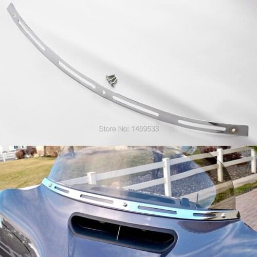 Motorcycle Chrome Batwing Fair Windshield Windscreen Trim Case For 1996-2013 Harley Touring Electra Glide FLHT FLHX FLHTC New