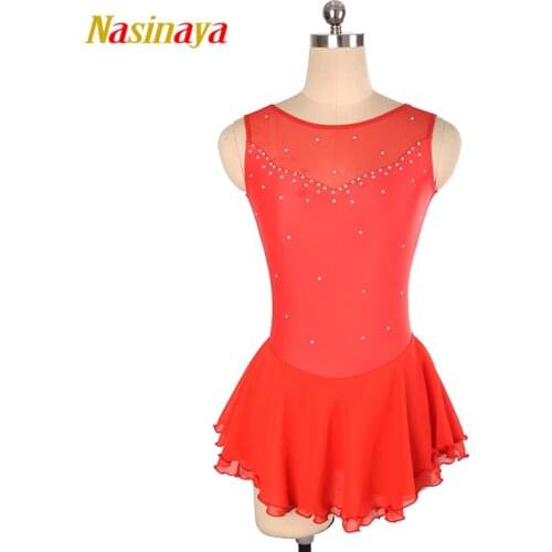 Nasinaya Figure Skating Dress Customized Competition Ice Skating Skirt for Girl Women Kids Patinaje Gymnastics Performance 147