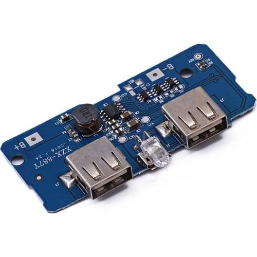 Lithium Battery Charger Board LED Dual USB 5V 2.4A Micro/Type-C USB Mobile Power Bank 18650 Charging Module