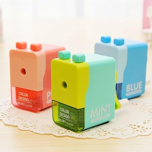 Color design Mechanical pencil sharpener machine for kids gift Mini manual sharpeners Stationery Office School supplies A6936