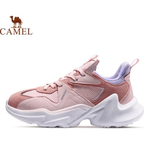 CAMEL Men Women Autumn Sports Running Shoes Thick Sole Walking Shoes Outdoor Breathable Mesh Shoes Chunky Sneaker Mens Sneaker