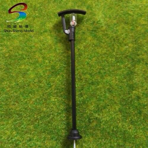 Brand New High Quality 50Pcs/Set HO Scale 1:100 Model Layout Single Head Garden Lights Lamppost Lamp 6V