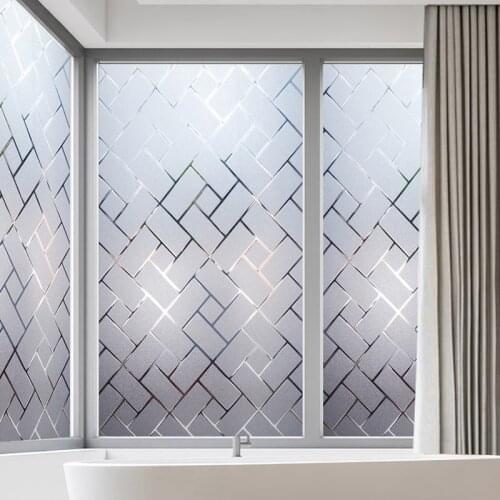 Window Covering Film Frosted Static Privacy Decoration Self Adhesive for UV Blocking Control Glass Window Stickers
