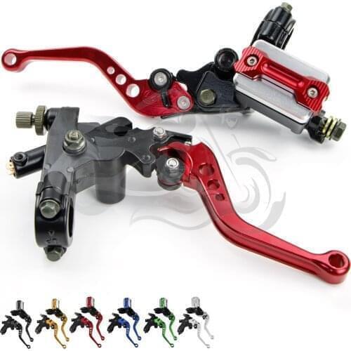 Fit For HONDA Motorcycle 22mm Clutch Brake Levers Master Cylinder Reservoir Set