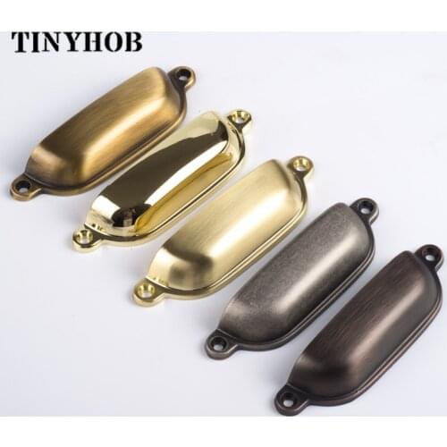 Semi-circular Cabinet Handle Ears/Shell Shape Bookcase Handles pastoral Drawer Pull Black Furniture Handles not hidden handles