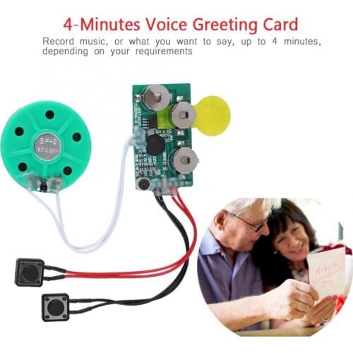 DIY Greeting Card Chip 4 minutes Recordable Voice Sound Chip Voice Greeting Card for Holiday luggage replacement parts