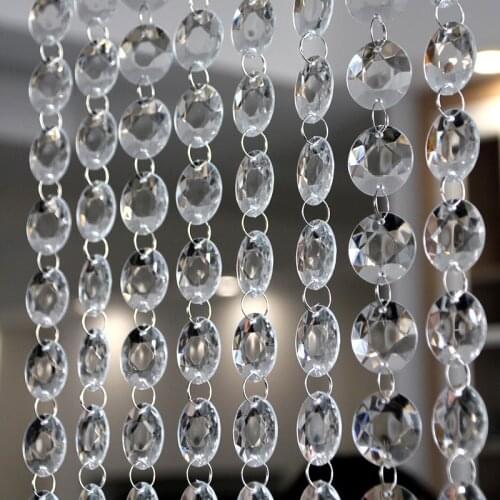 Festival Celebration Decoration Acrylic Round Crystal Bead Curtain Fashion Home Wedding Stage Background Window Curtain