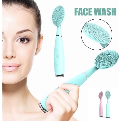 Facial Cleansing Brush Waterproof Vibrating Rechargeable Face Cleansing Brush for Deep Cleansing Gentle Exfoliating SK88