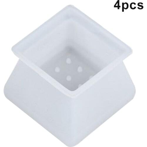 Silicone Furniture Leg Protection Cover Table Feet Pad Floor Protector Square for Home xobw