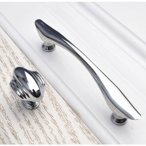 Modern simpe wine cabinet handle Delicate bright light furniture pulls Fashion shoe ark drawers closet handle cupboard knob 64mm