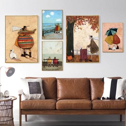 Abstract Scandinavia Family Love Nordic Poster Canvas Painting Wall Art Prints Picture for Living Room Bedroom Home Decor