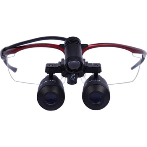 TAOS MF4.0X Adjustable Magnification Surgical Dental Loupes + LED light head lamp