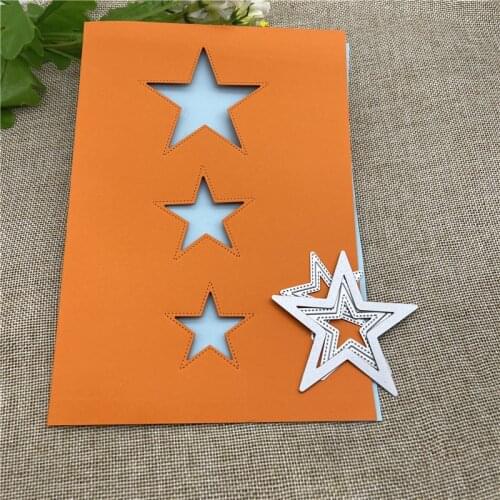 3pcs/Set star suit Metal Cutting Dies Stencils For DIY Scrapbooking Decorative Embossing Handcraft Die Cutting Template