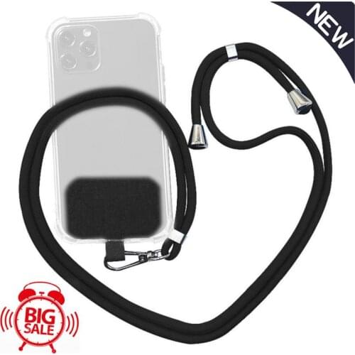 Universal Crossbody Patch Phone Lanyards Mobile Phone Strap Lanyard Nylon Soft Rope Cell Phone Hanging Cord With Curing Cloth