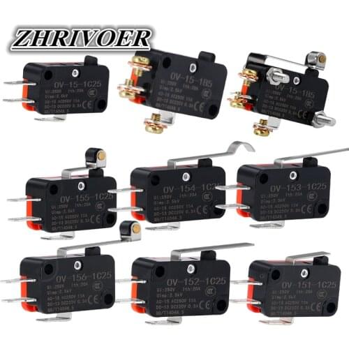 V-151-1C25/V-152-1C25/V-153-1C25/V-154-1C25/V-155-1C25/V-156-1C25/V-15-1C25/V-15-1B5 Momentary Micro Limit Switch