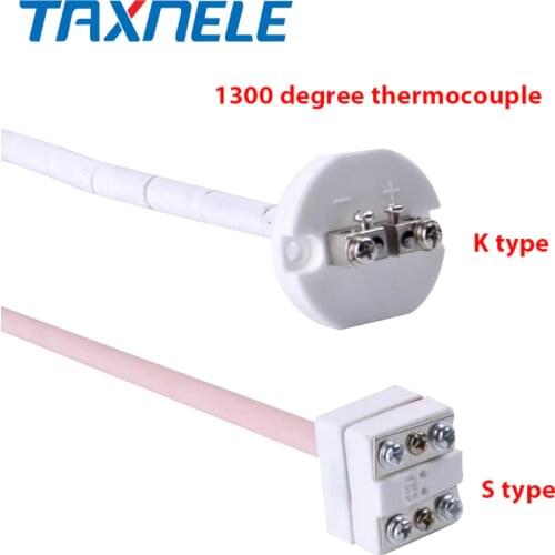 High Temperature K Type S type Thermocouple Sensor for Ceramic Kiln Furnace 2372 Fahrenheit 1300 Degree WRP-100 Thermocouple