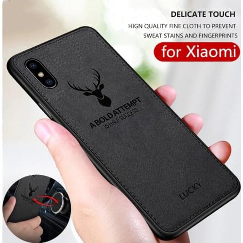 Xaomi Note 8 Funda Cloth Texture Christmas Deer 3D Cover Magnetic Car Magnet Plate Phone Case For Redmi Note 8 8T Cover Bumper