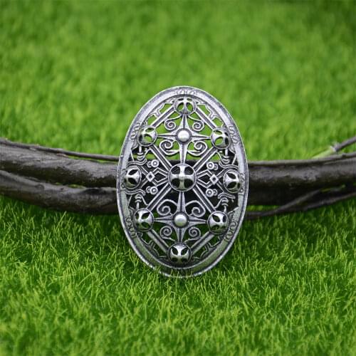 Goth Viking Runes Vintage Knot Irish Knot Brooch Round Norse Jewelry Gift Corsage For Women Men Wicca Witchcraft Witch Pin 2021