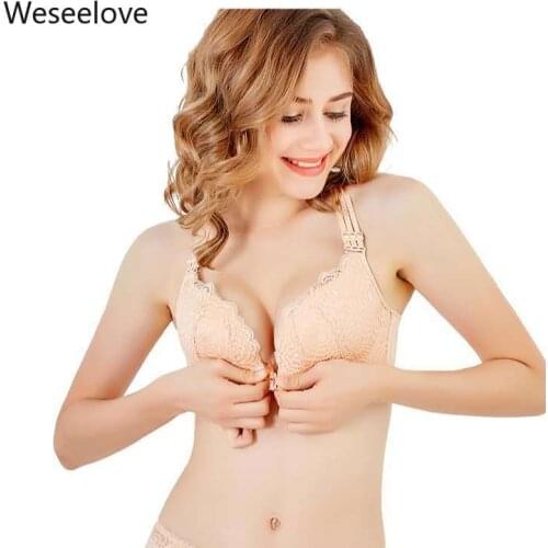 Weseelove Push Up Bras for Women Soutien Gorge Bralette Large Cup 120DE Thin Without Rims Sexy Beauty Back Bra Lingerie X06-2