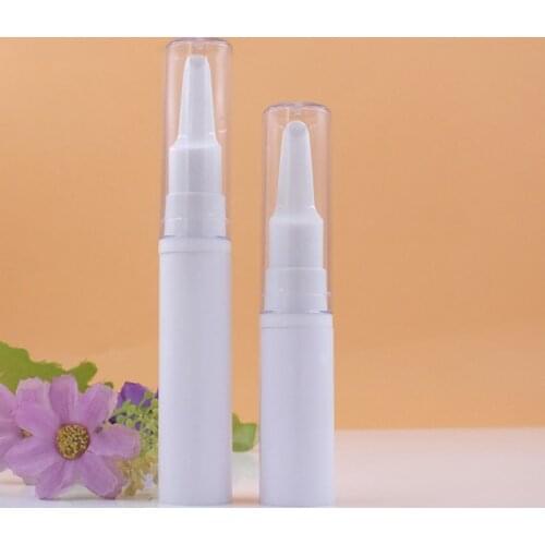 10pcs Eye Cream Pen Bottle Airless Pump Bottles White Vacuum Tube Smear Massage Head Mini Sample Container 5ml 10ml Empty
