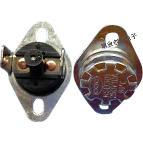 10pcs/KSD301/KSD303 Manual reset Temperature control switch Thermostat 130 Degrees 10A250V