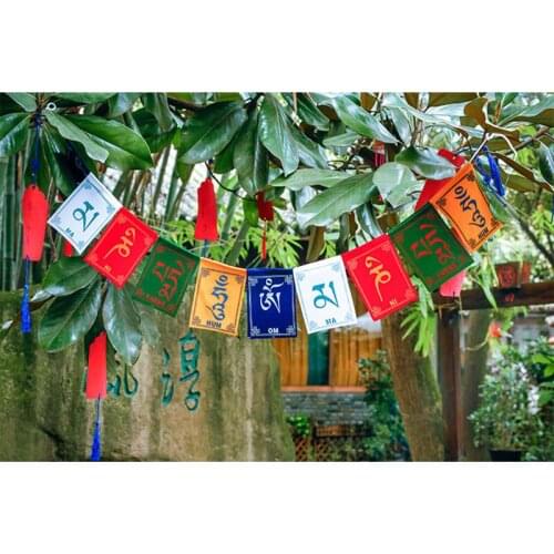 10pcs/string Mini Colorful Prayer Flags Wind Horse Flag Buddhist Ceremony Flag