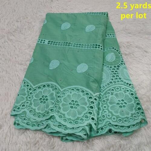 2.5 Yards Swiss Voile Lace 100% Cotton African Lace Sewing 2021 High Quality African Cotton Embroidery Wedding Party HZ1129