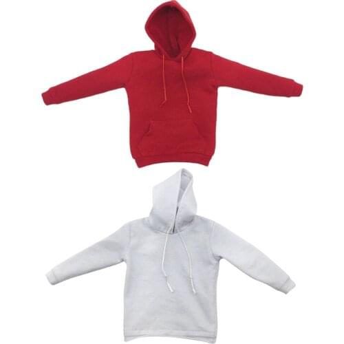 2pcs 1:6 Male Soldier Figure Toy Hoodie Sweatshirt Long Sleeve for 12'' Dragon Clothing Accessory