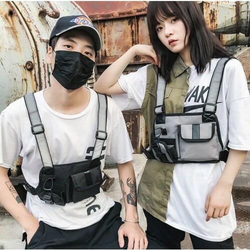 3M CHESTRIG hip hop kanye west street Chest Rig Military tactical chest bag vest Functional package bottle bag prechest bag