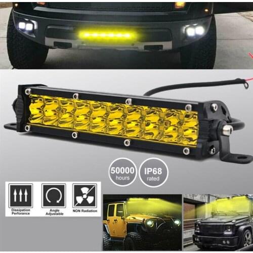 7 inch Double-Row LED Driving Lights Bar Spot Flood Combo 60W 4WD LED Work Light Offroad LED Light Bar Driving Lamp for Truck