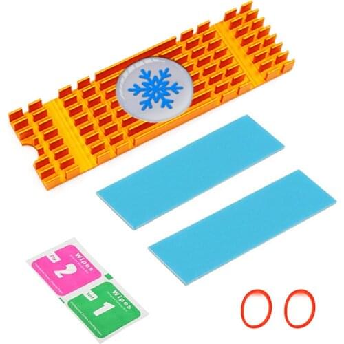 Aluminum Heatsink Radiator Extruded Heatsink for PCIe NVMe M2 2280 SSD Heat Dissipation Cooling Cooler with Silicone Thermal Pad