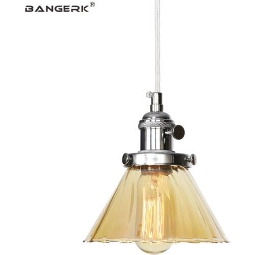 American Style Adjust Pendant Lights LED Edison Retro Hanging Lamp Loft Decor Glass Switch Dining Room Home Lighting Luminaire