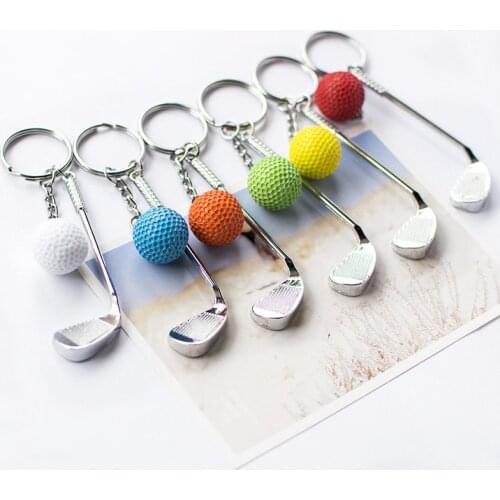 Golf ball key chain top grade metal Keychain Car Key Chain Key Ring sporting goods sports Gift For souvenir New ball key ring