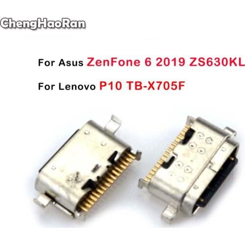 ChengHaoRan 2pcs Micro USB Connector for Lenovo P10 TB-X705F Charging Dock Jack Plug Socket For ASUS ZenFone 6 2019 ZS630KL
