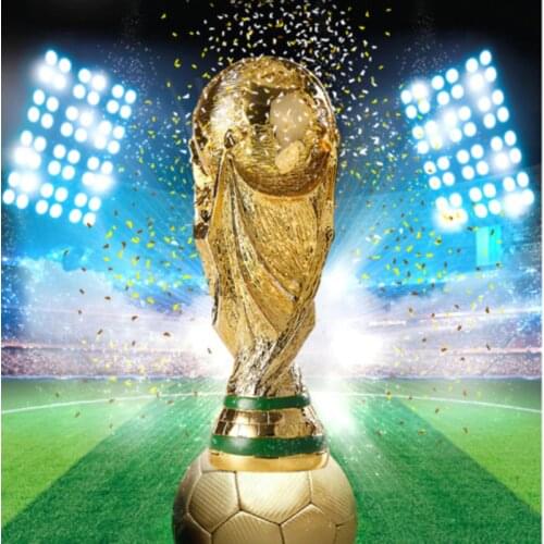 European Golden Resin Football Trophy World Champions Soccer Trophies Mascot Football Fan Gift Home Office Decoration Crafts