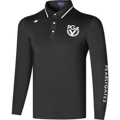 Spring Autumn Men Long Sleeve Golf T-Shirt 3 Color PG Golf Sports Clothes Outdoor Leisure Sports Shirt