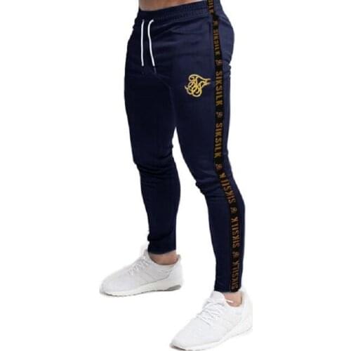 Mens Joggers Sweatpants Sik Silk Fitness Elastic Trousers Hip Hop Skinny Tracksuit Siksilk Pant Men Casual Silk Silk Track Pants