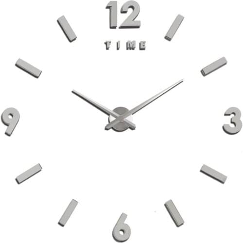 Wall Clock , Very Quiet 3D Mirror Design, Self-Adhesive, Modern, Acrylic, Arabic Numerals Decoration for Bedroom, Office