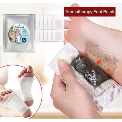 10 Natural Wormwood Foot Massage Patch Removing Foot Dampness Herbal Patch Sleep Slimming Toxin Feet Pads Help Sleep Foot Care