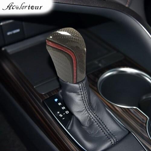 Auto Interior Styling Gear Shift Knob Head Carbon Fiber Car Handle Levers Stick Gearbox Ball for Toyota Camry 2020