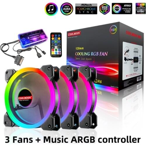 120mm PWM Cooling Fan for PC Computer Water Cooling System ARGB Cooler Heatsink Radiator ABCD