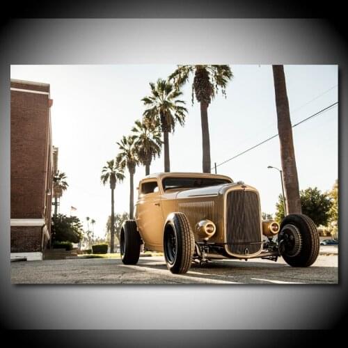 Supercar posters Ford Deuce Coupe Hot Rod Retro Car Wall Art Poster Canvas Print Paintings for Home Room Decor