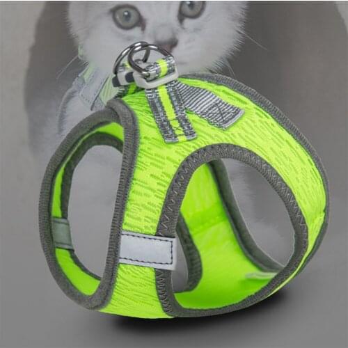 Reflective Mesh Cat Harness and Leash Small Cat Belt Kitten Harness Light Breathable Soft Pet Vest Wiring Harness Dropshipping