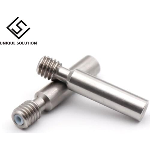 3D Printer Thermal Barrier Throat M6x30mm PTFE Inside Stainless Feed Tube Nozzle Throat For 1.75mm MK8