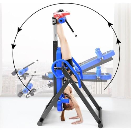 Thickened square tube handstand machine household fitness equipment with shoulder rest double safety protection stretcher
