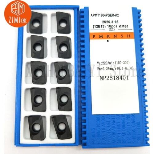 High quality APMT1604PDER-H2/APMT1135PDER-H2 square shoulder milling cutter R0.8 indexable insert milling BAP 400R end mill