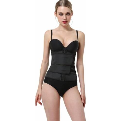 Women Latex Waist Cincher Zipper Body Shaper Slim Belts Tummy Control 7 Steel Bone Corset Modeling Strap Postpartum Girdle Belt