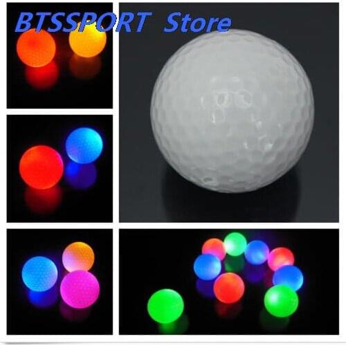 1Pc Nice Light-up Flashing Night Light Glowing Fluorescence Golf Balls Golfing